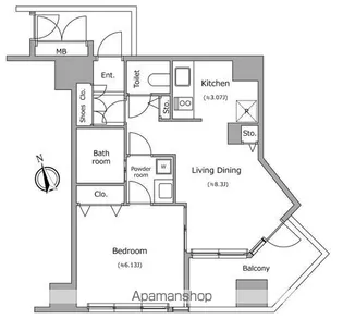レジディア自由が丘【4階】の間取り