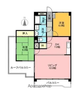 エレヴァールカズミ【6階】の間取り