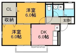 埼玉県川越市大字鯨井【アパート】の間取り