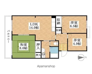 サニーコート西春【1階】の間取り