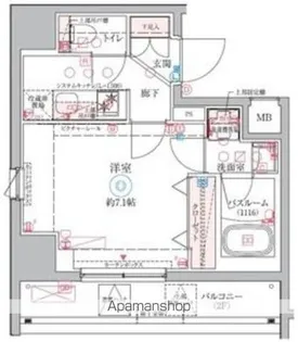 クレヴィスタ中野新橋Ⅱ【8階】の間取り