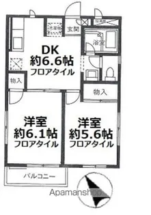 サニーヒル岸谷【2階】の間取り