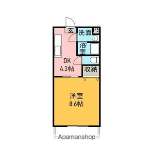 ミルサート【105号室】の間取り