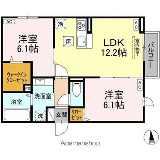 グラナーデ鹿浜【1階】の間取り
