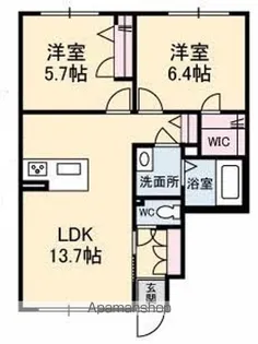 シャーメゾンエミネンス A棟【1階】の間取り