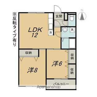 ハイツ小舞木【3階】の間取り