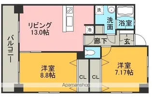 ハイネスエミュ21【7階】の間取り
