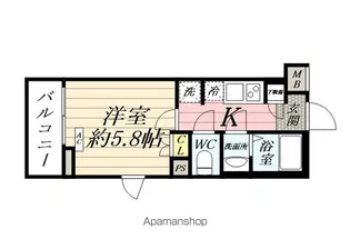 クレヴィスタ横浜大口【2階】の間取り