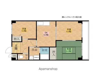WESTヒルズ忠岡【203号室】の間取り