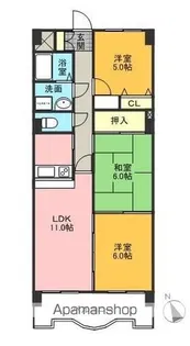 トレンディーイマⅠ【3階】の間取り
