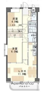 グレンパレスOKINOⅡ【3階】の間取り