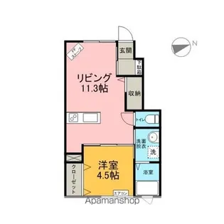 レジデンス青葉【B102号室】の間取り