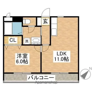 セピアコート新白岡【202号室】の間取り