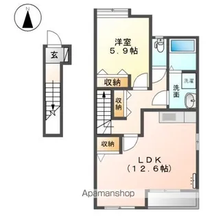 グレイシス堀越【2階】の間取り