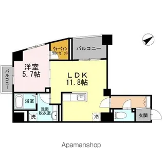 ポルト ドゥ ヴァンドーム【5階】の間取り