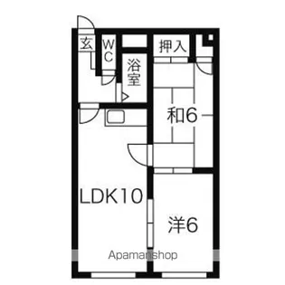レジデンス岡田【103号室】の間取り