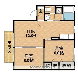 グリシーナB【1階】の間取り