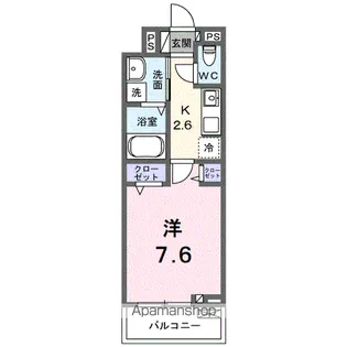 フォレスト佐貫【204号室】の間取り
