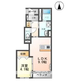サニーコート上ノ台Ⅰ【1階】の間取り