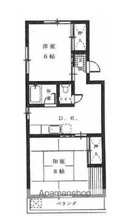 コーポナガトモ【405号室】の間取り