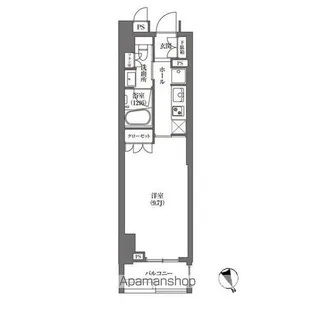 HAMACHO APARTMENTS【9階】の間取り