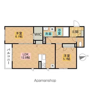 イーリス【105号室】の間取り
