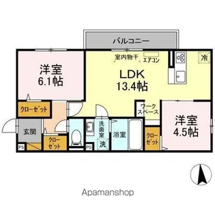 イースト・ヴィラ Ⅰ【2階】の間取り