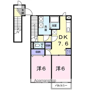 ラウム 壱番館【2階】の間取り