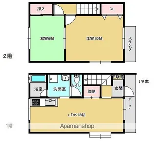 コーポ・アンザイⅠ【1階】の間取り