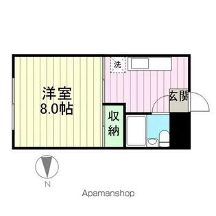 スカバーティ【208号室】の間取り