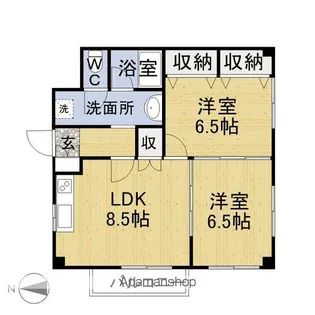 プランドール宝永【305号室】の間取り
