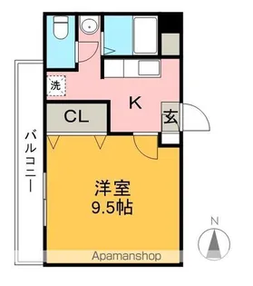 メゾンドレーヴナガオ【6階】の間取り