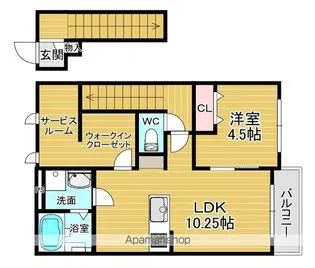 BELLE LEAD HIRAKI【201号室】の間取り