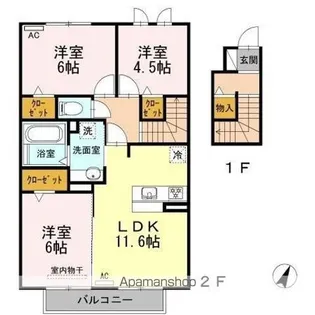 ベルデュール【2階】の間取り