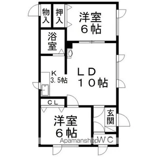 北海道北見市中央三輪6丁目【一戸建】の間取り