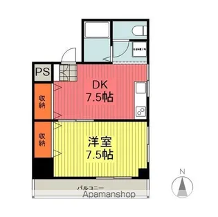 プレージオCKY【503号室】の間取り