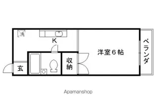 アイビープレイス嵐山【2A号室】の間取り