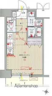 パルティール金山【501号室号室】の間取り