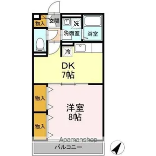 リバーフロントK【2階】の間取り