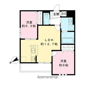 フィカーサ柏の葉【101号室号室】の間取り