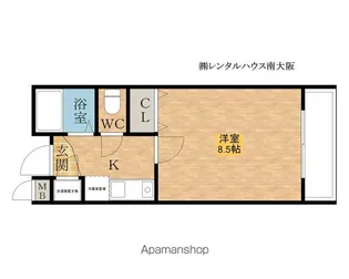 マンションフルール【203号室】の間取り