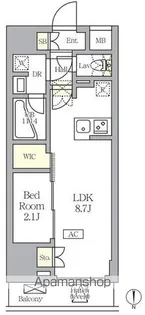アジールコート王子【10階】の間取り