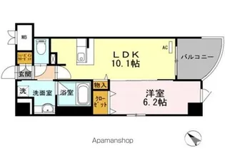 シャルマン愛知【6階】の間取り