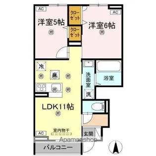 グランツ上福万 A棟【1階】の間取り