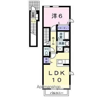 パーク ビサイド中岡【2階】の間取り