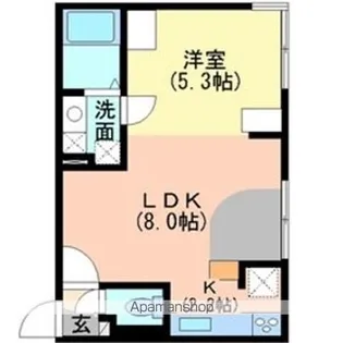 カレラ北大前【4階】の間取り