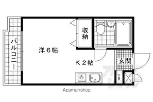 プルシャン山科【405号室】の間取り