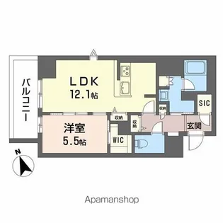 ラヴェール横川【8階】の間取り