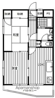 ピオスハイツKANBE【2階】の間取り