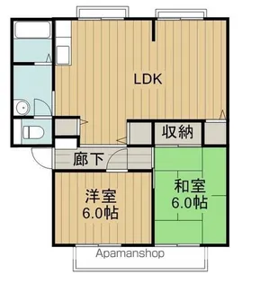 サンビレッジ八番街 B棟【101号室】の間取り